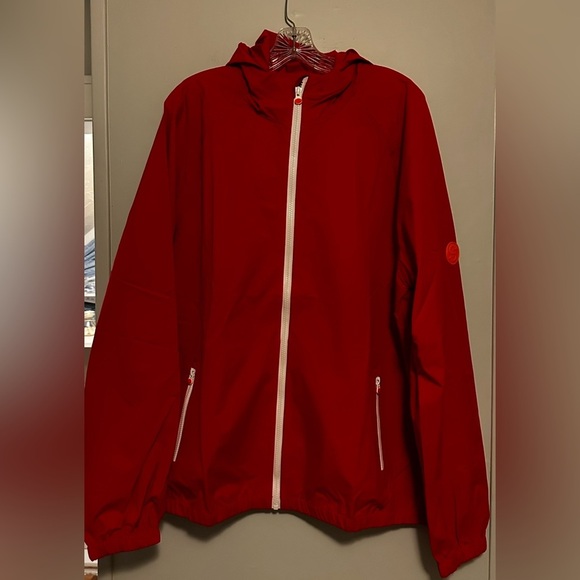SWIMS Tarifa Red Windbreaker Jacket Men’s Size XL Lightweight Hooded Zip Front - Picture 4 of 5